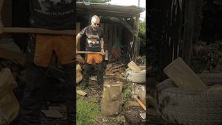 Battle of The Axes  Hultafors Splitting Sledge woodworking woodsplitting firewood [upl. by Ellehcyt]