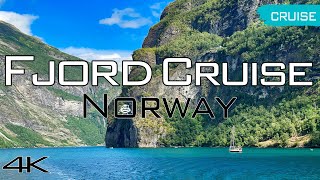 Geirangerfjord Cruise Hellesylt  Geiranger Norway 4k [upl. by Nolrev362]