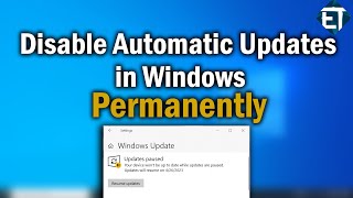 How to Disable Automatic Updates on Windows 10 Permanently [upl. by Mchail]