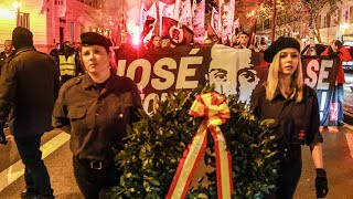 En el nombre de Primo de Rivera 1000 falangistas toman Madrid en el 85 aniversario de su muerte [upl. by Eeliab38]