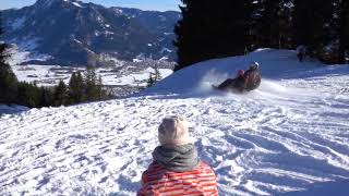 Mittagberg  Bahn frei auf der Rodelbahn am Mittagberg Teil 2 [upl. by Aronas148]