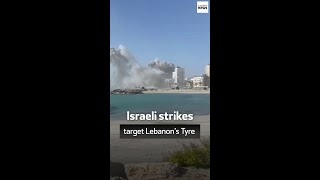 Israeli strikes target Lebanon’s Tyre [upl. by Oicul672]