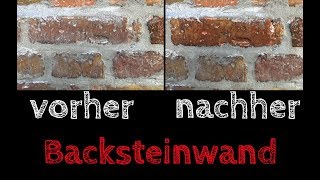 Backsteinwand restaurieren sanieren falsch verfugt  DIY Praxistipp  Verfugen von Sichtmauerwerk [upl. by Aryamo]