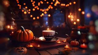 Whimsical Halloween Night 🎃 Warm Fairy Lights Hocus Pocus Music Ambience with Candles 🐈‍⬛ [upl. by Deer567]