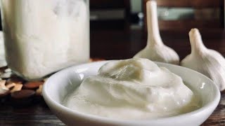 GARLIC SAUCE for Shawarma  Grilled foods  Toum  Easy Blender recipe [upl. by Arin]