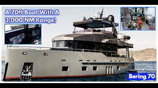 THIS Is The BERING 70 Steel Explorer Yacht  Yacht Tour [upl. by Ahseki]