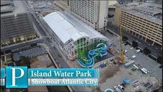 Take a drone tour of Island Water Parks construction in Atlantic City [upl. by Mckinney]