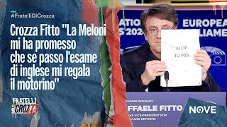 Crozza Fitto quotLa Meloni mi ha promesso che se passo lesame di inglese mi regala il motorinoquot [upl. by Shoshana]