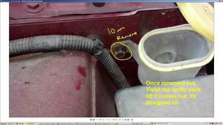 ford focus windscreen washer bottle filter removal [upl. by Enidualc]