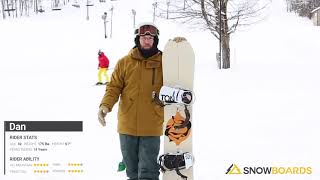 Dans ReviewBurton Free Thinker Snowboard 2022Snowboardscom 5 50 [upl. by Deni]