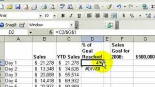 Calculate the  of Total Using Absolute Cell References [upl. by Yaffit501]