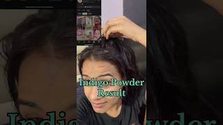 Indigo Powder Result 🤔 Chemical free Hairtreatment  Must Buy indigopowder hair viral trending [upl. by Pearla]