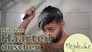 Haare waschen unter der Dusche mit Haarteil  so wirds gemacht [upl. by Araldo811]