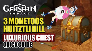 3 Monetoos Natlan Seelies At Huitztli Hill Stone Wall Guide  Luxurious Chest  Genshin Impact 50 [upl. by Sev]