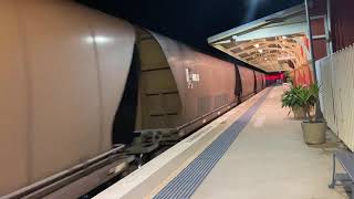 Pacific National Locomotives  Coal Train  going through Muswellbrook Station to Port of Newcastle [upl. by Nbi]