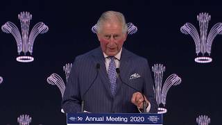 HRH Prince Charles addresses World Economic Forum in Davos 22 Jan 20 [upl. by Ahscrop233]