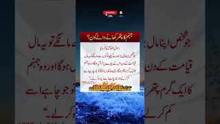 ☝️😥🤲JAHANAM KA PAHTHAR KHANAY WALI KOON ❤️🌹RASOOULLAH SAW KA FARMAN youtubeshorts [upl. by Atinus]