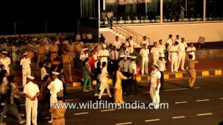 Sri Lankan Navy band contingent marches on Beach Road in Visakhapatnam [upl. by Adnol935]