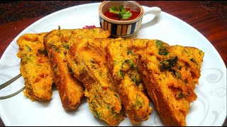 Bread Pakoda  Bread Pakora  Evening tea time snacks  Indian Street food [upl. by Abih]