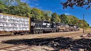 Dash 9 with P5 Horn Leads amp GP402 Trails on NS K76 [upl. by Ramedlab964]