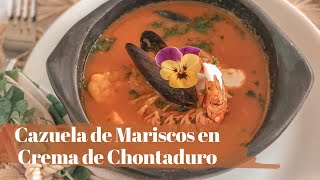 Cazuela de Mariscos en Crema de Chontaduro  Cocina Colombiana  Recetas [upl. by Lebazej471]