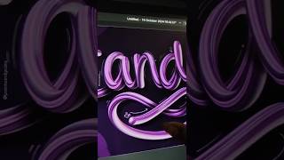 quotCANDYquot Halloween 3D Lettering on Adobe Fresco  How to Make A Brush For Beginners halloween art [upl. by Aneda]