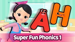 Super Fun Phonics A to H  Alphabet song [upl. by Rusticus]