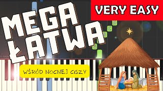 🎹 Wśród nocnej ciszy  Piano Tutorial MEGA ŁATWA wersja 🎹 [upl. by Laumas]