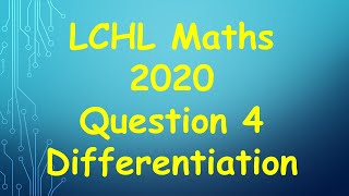 Leaving Cert Higher Level Maths 2020 Paper 1 Question 4 [upl. by Gweneth]