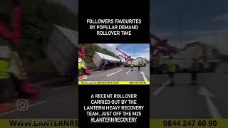 A recent rollover we cleared just off the M25 trucking trucker upthejunction crossways [upl. by Broeker]