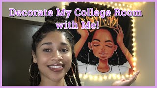 DECORATING MY COLLEGE APARTMENT  College Room Decor Ideas  Black Girl Room Decor  Nae Nae D Beaut [upl. by Akeinahs]