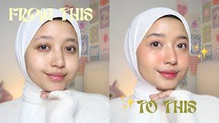 FRESH AND GLOW makeup tutorial rahasia makeup simple tapi glowing [upl. by Lynd]