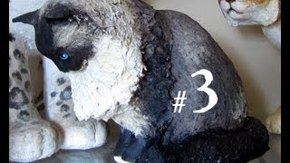 How to Make a Paper Mache Cat Lesson 3 [upl. by Vrablik]