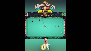 challenge 8ballpool Miami Beach 9Ball kiss shot [upl. by Rosabella495]