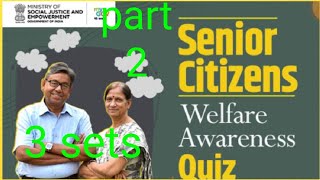 Senior citizens welfare awareness quiznew quiz on my gov part 23 sets e certificate my gov quiz [upl. by Herrera391]