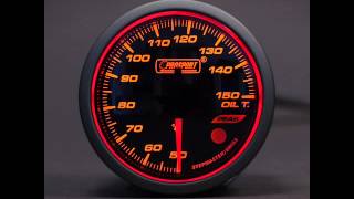 Prosport Oil temperature gauge 52mm WRC Series °C Celsius Peak amp Warning [upl. by Suirred]