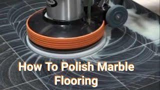 How To Polish and resurface Marble Flooring I Marble polishing Grit no Diamond abrasive discpads [upl. by Abbotsen539]