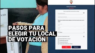 Elecciones 2021 Sigue los pasos para elegir tu local de votación [upl. by Lang302]