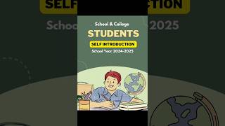 Self introduction in english for student shorts [upl. by Laamaj]