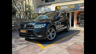 NORISKCARFR  VOLKSWAGEN TIGUAN 150 DSG7 Black RLine toit ouvrant affichage tete haute attelage [upl. by Arretahs246]