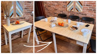 How to Make an Extendable Dining Table  Transformer Table DIY  Polkilo [upl. by Matuag]