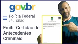 como EMITIR A CERTIDÃO DE ANTECEDENTES CRIMINAIS pela internet [upl. by Eyeleen]