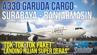 Flight Surabaya SUB to Banjarmasin BDJ A330 Cargo  Microsoft Flight Simulator 2020 Indonesia [upl. by Akeme854]