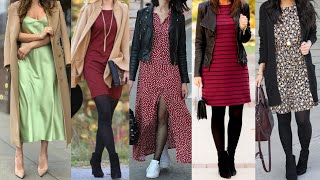 COMO VESTIR ELEGANTE COMODA Y FEMENINA ESTE OTOÑO INVIERNO con VESTIDOS [upl. by Nanaek]