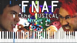 FNaF The Musical Night 4  Random Encounters feat Markiplier amp NWTB Synthesia Piano Tutorial [upl. by Sinnek]