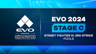 Evo 2024 Day 1 Stage C  Street Fighter III 3rd Strike  Pools [upl. by Hales]