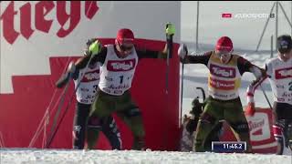 201617 combinata 10 km Seefeld Triple  Rydzek Frenzel Costa [upl. by Dlanigger]