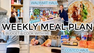 WEEKLY MEAL PLAN 2021  COSTCO HAUL  WALMART HAUL  COOK WITH ME amp GROCERY BUDGET  Style Mom XO [upl. by Maze976]