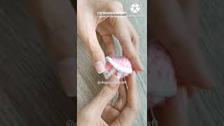 🌹Easy Crochet Mini Rose Keychain Free pattern Tutorial on YouTube Chapa crochet amp craft shorts [upl. by Onifled]