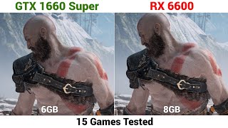 Nvidia GTX 1660 Super vs AMD RX 6600  15 Games Tested [upl. by Kinghorn]